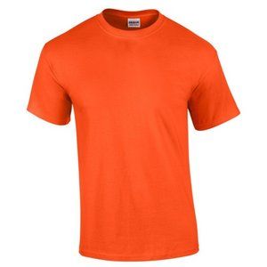 🆕 GILDAN ADULT ULTRA COTTON ROUND-NECK SHORT SLEEVE T-SHIRT - ORANGE - MEN